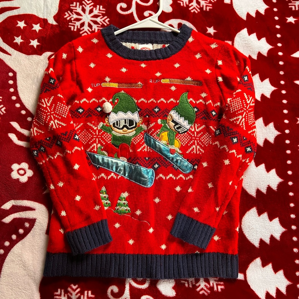 Snowboarding Elves Christmas Sweater